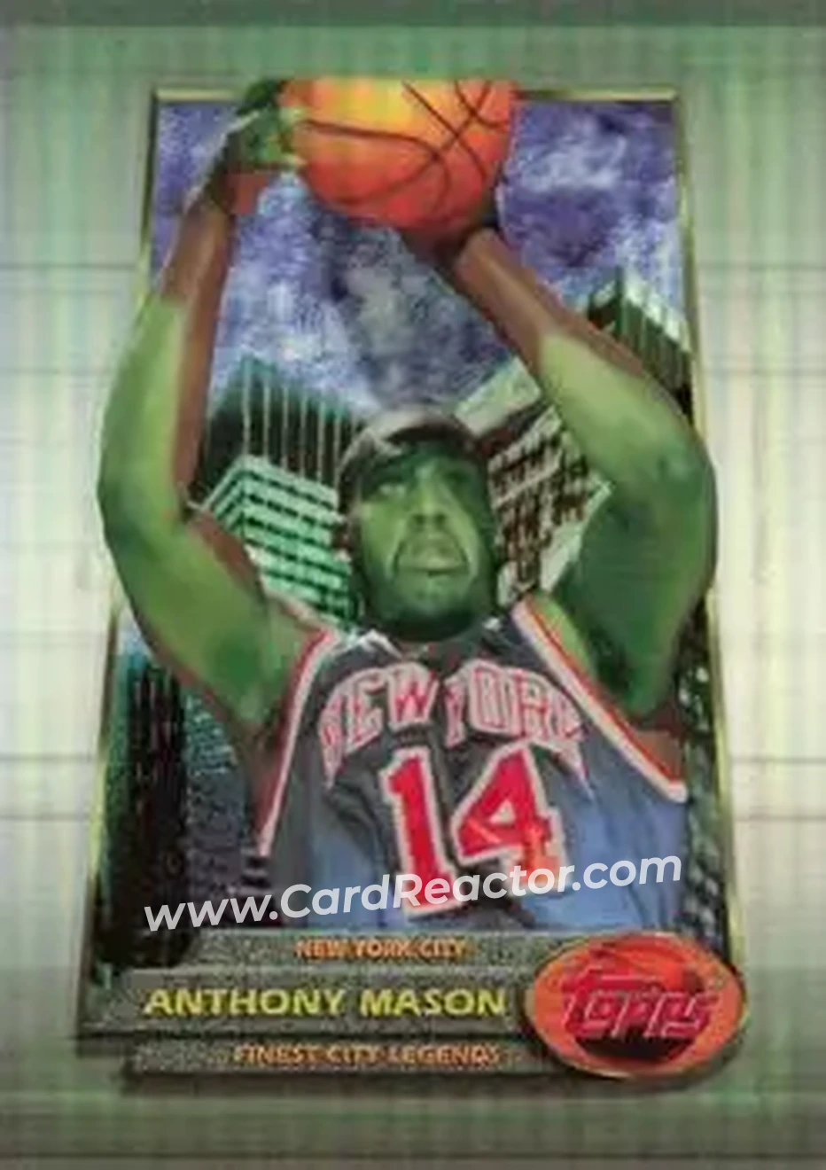 1994-95 Finest - Refractors #2 - Anthony Mason - New York Knicks - Front 1994-95 Finest - Refractors #2 - Anthony Mason - New York Knicks - Front