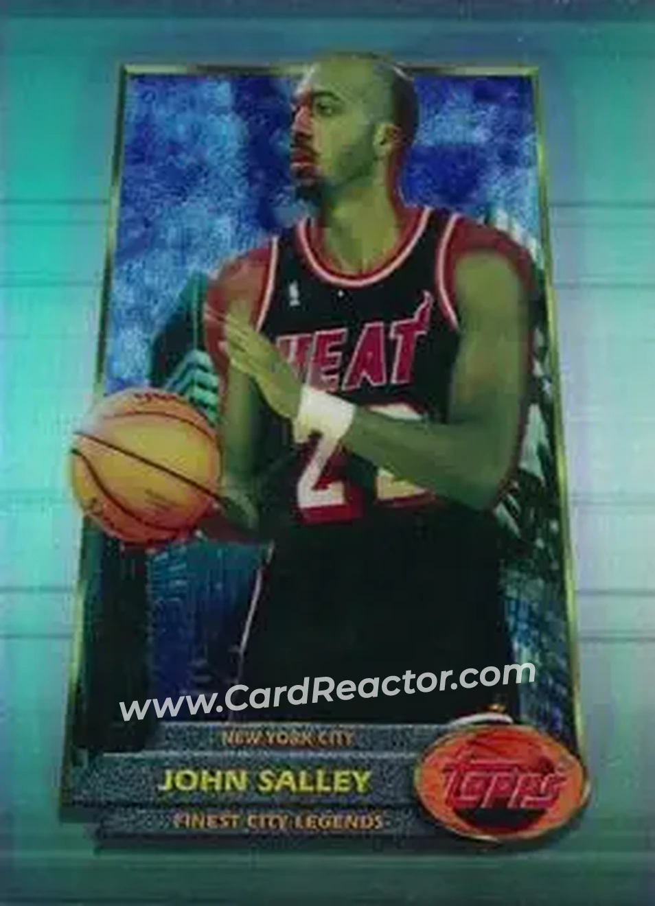 1994-95 Finest - Refractors #3 - John Salley - Miami Heat - Front
