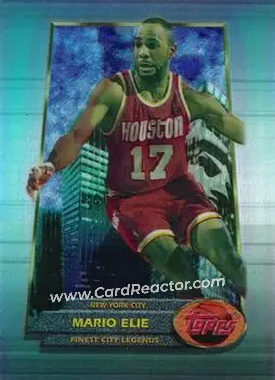 1994-95 Finest - Refractors #6 - Mario Elie - Houston Rockets - Front 1994-95 Finest - Refractors #6 - Mario Elie - Houston Rockets - Front