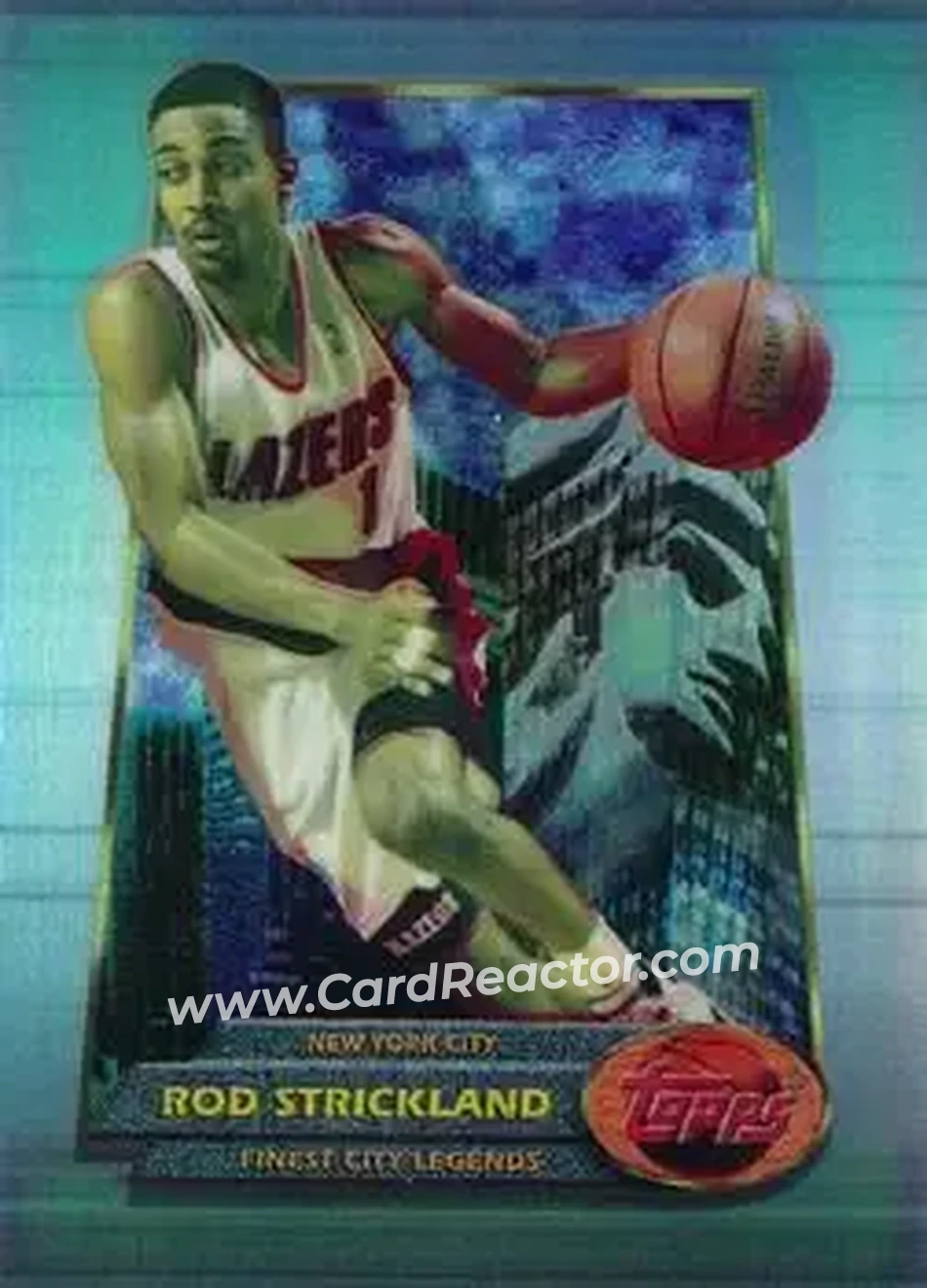 1994-95 Finest - Refractors #8 - Rod Strickland - Portland Trail Blazers - Front 1994-95 Finest - Refractors #8 - Rod Strickland - Portland Trail Blazers - Front