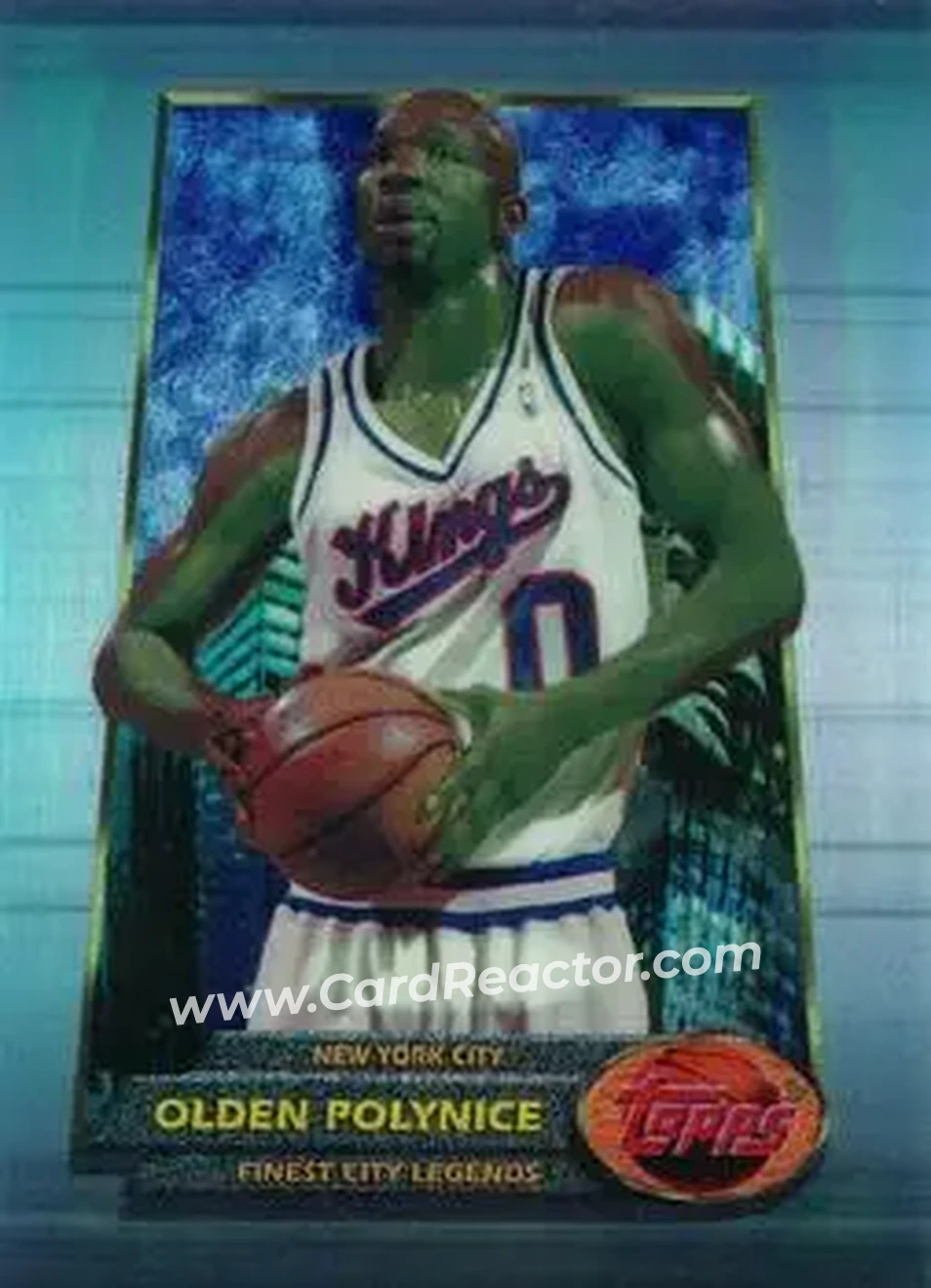 1994-95 Finest - Refractors #10 - Olden Polynice - Sacramento Kings - Front