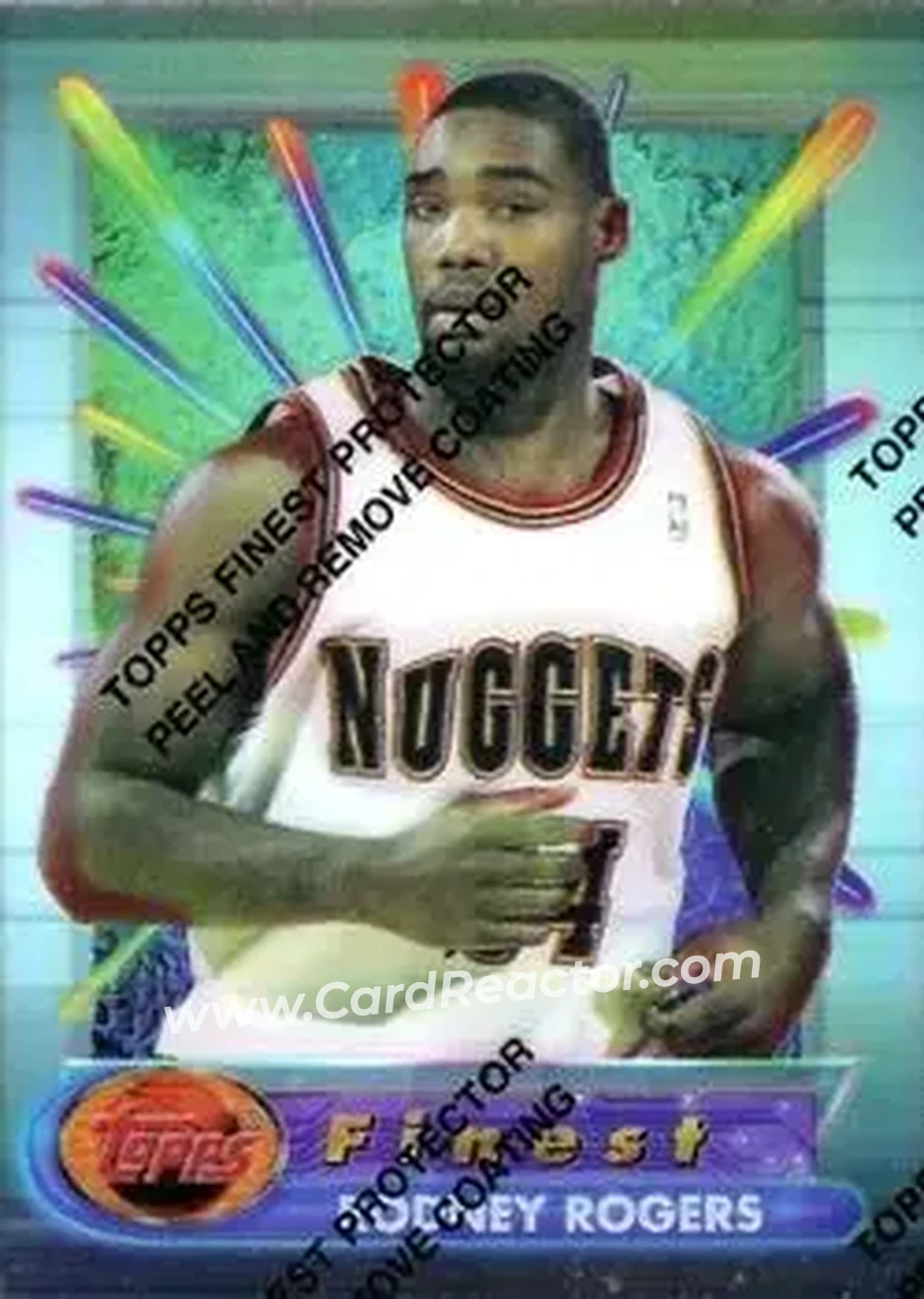 1994-95 Finest - Refractors #18 - Rodney Rogers - Denver Nuggets - Front