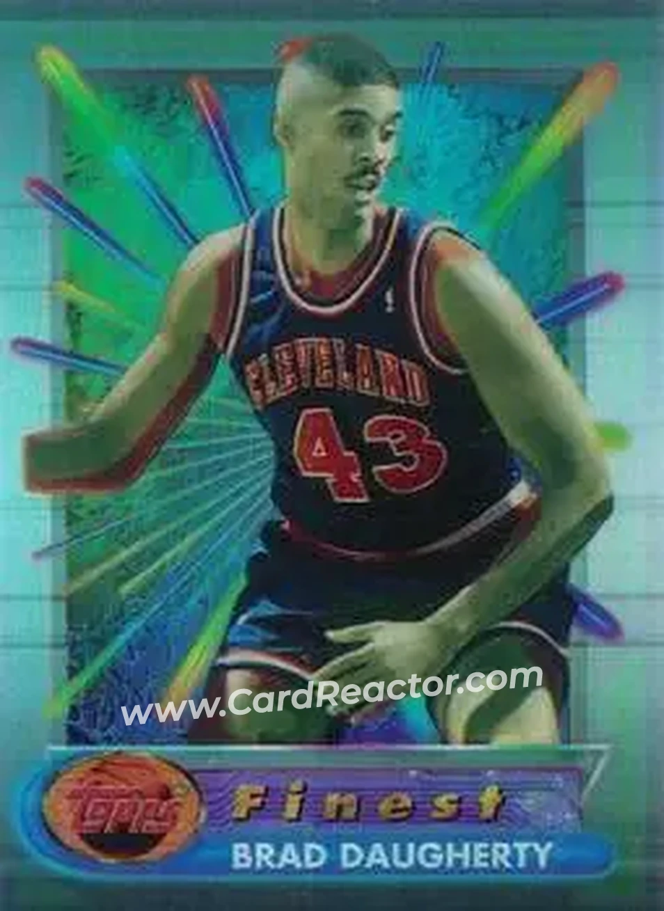 1994-95 Finest - Refractors #20 - Brad Daugherty - Cleveland Cavaliers - Front 1994-95 Finest - Refractors #20 - Brad Daugherty - Cleveland Cavaliers - Front