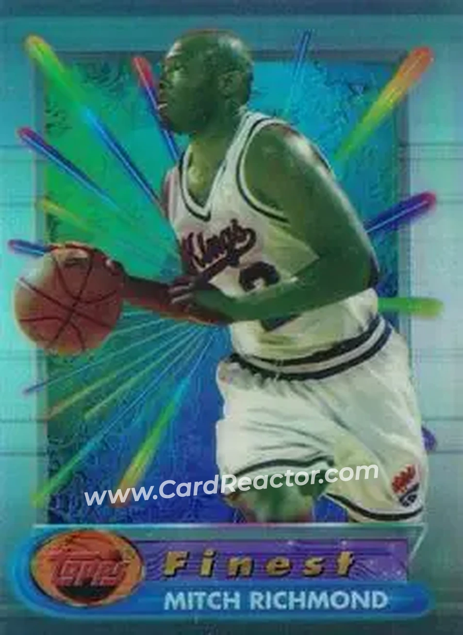 1994-95 Finest - Refractors #22 - Mitch Richmond - Sacramento Kings - Front 1994-95 Finest - Refractors #22 - Mitch Richmond - Sacramento Kings - Front