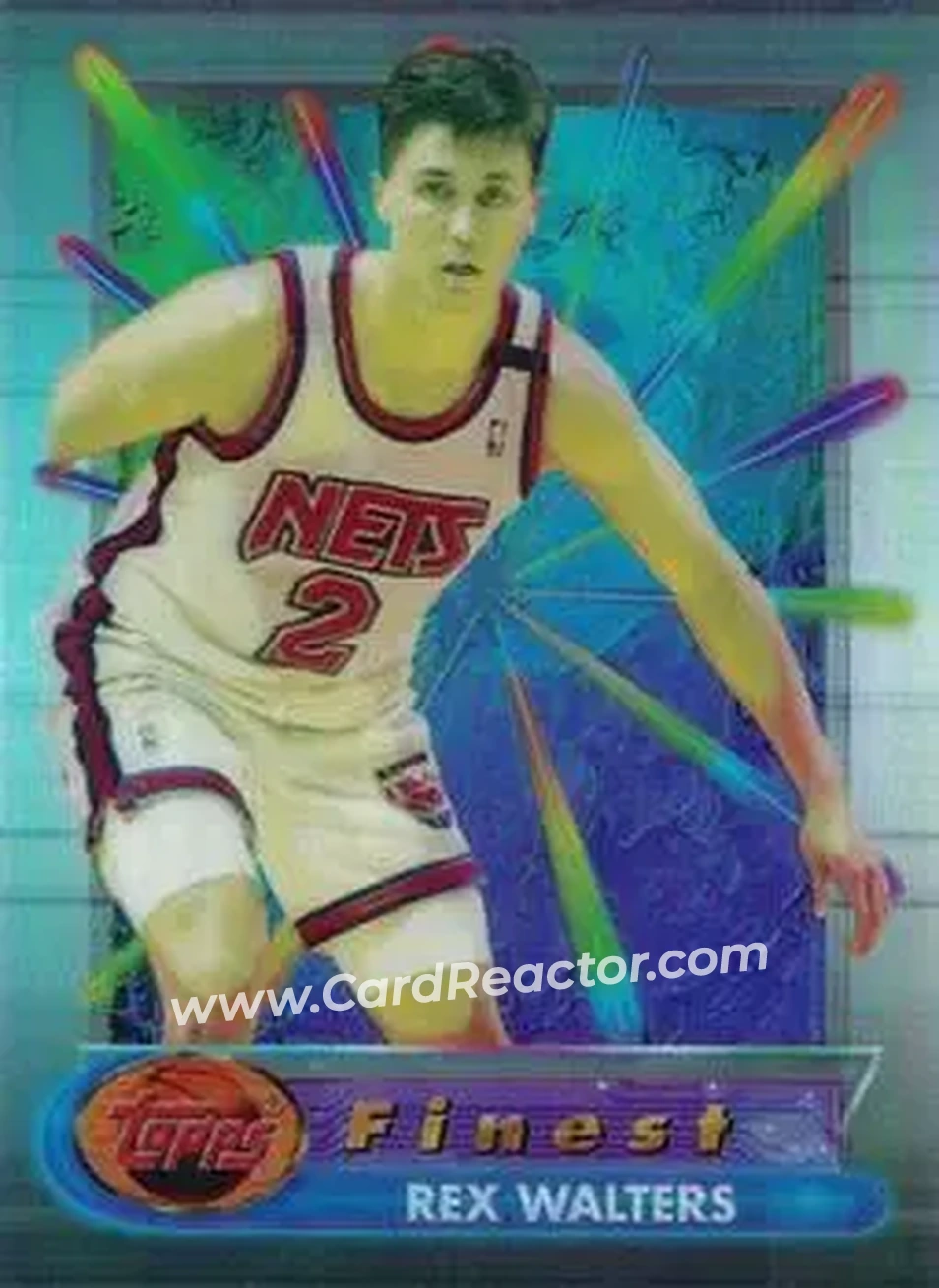 1994-95 Finest - Refractors #23 - Rex Walters - New Jersey Nets - Front 1994-95 Finest - Refractors #23 - Rex Walters - New Jersey Nets - Front
