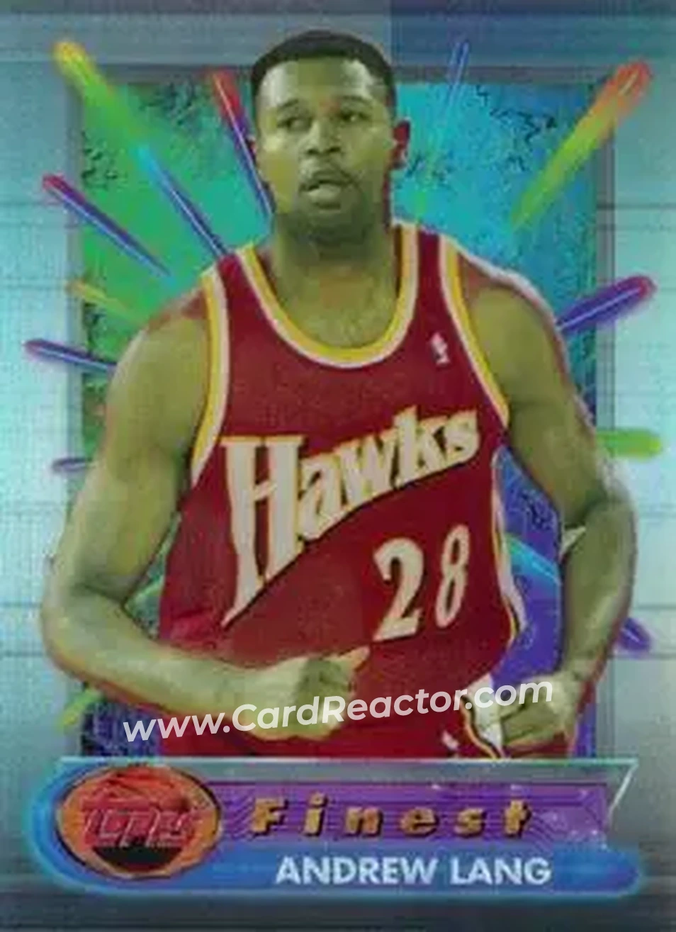 1994-95 Finest - Refractors #26 - Andrew Lang - Atlanta Hawks - Front