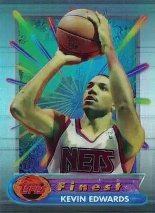 1994-95 Finest - Refractors #28 - Kevin Edwards - New Jersey Nets