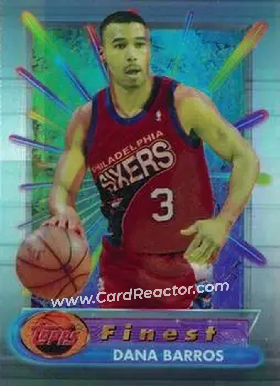 1994-95 Finest - Refractors #31 - Dana Barros - Philadelphia 76ers - Front