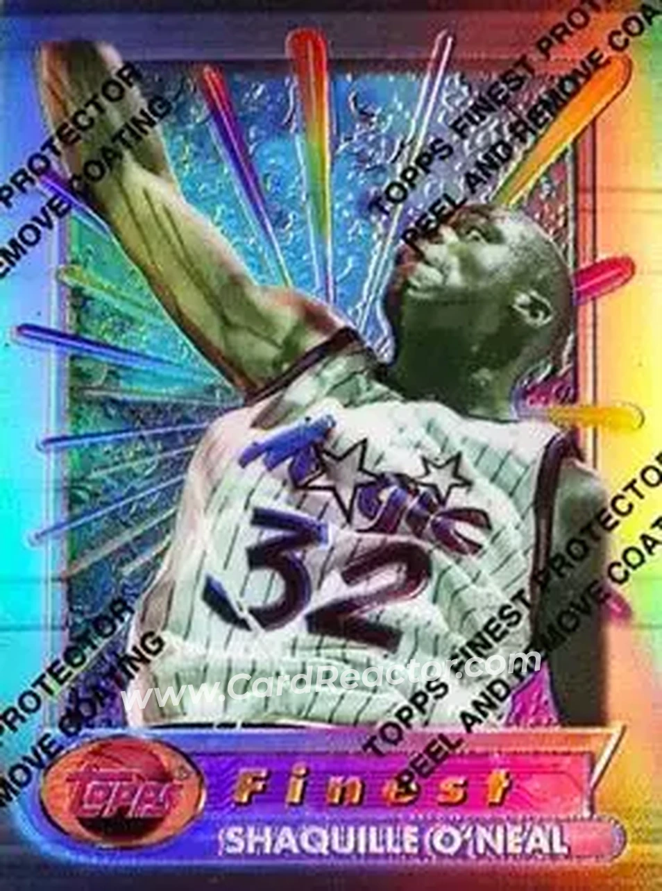 1994-95 Finest - Refractors #32 - Shaquille O'Neal - Orlando Magic - Front 1994-95 Finest - Refractors #32 - Shaquille O'Neal - Orlando Magic - Front