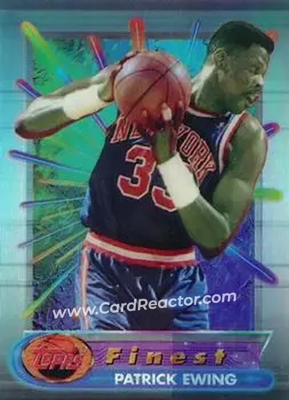 1994-95 Finest - Refractors #33 - Patrick Ewing - New York Knicks - Front