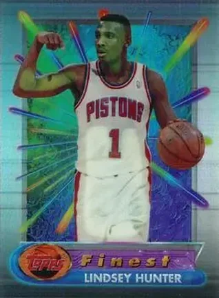 1994-95 Finest - Refractors #36 - Lindsey Hunter - Detroit Pistons