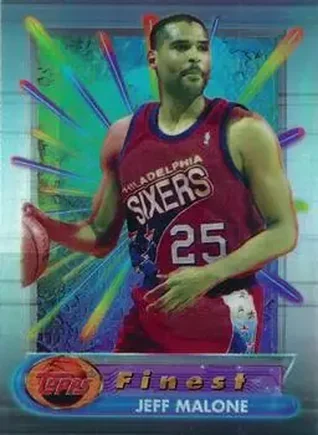 1994-95 Finest - Refractors #37 - Jeff Malone - Philadelphia 76ers