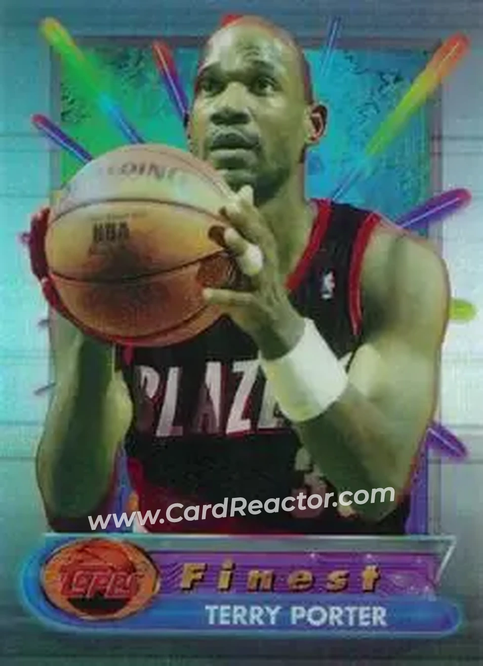 1994-95 Finest - Refractors #41 - Terry Porter - Portland Trail Blazers - Front