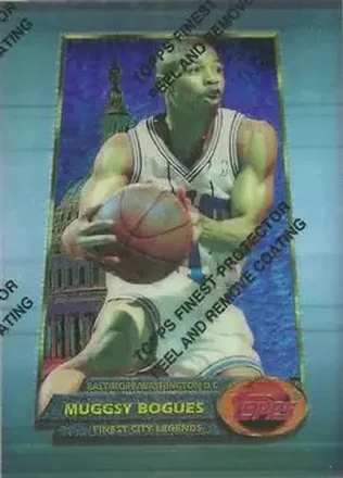 1994-95 Finest - Refractors #51 - Muggsy Bogues - Charlotte Hornets 1994-95 Finest - Refractors #51 - Muggsy Bogues - Charlotte Hornets