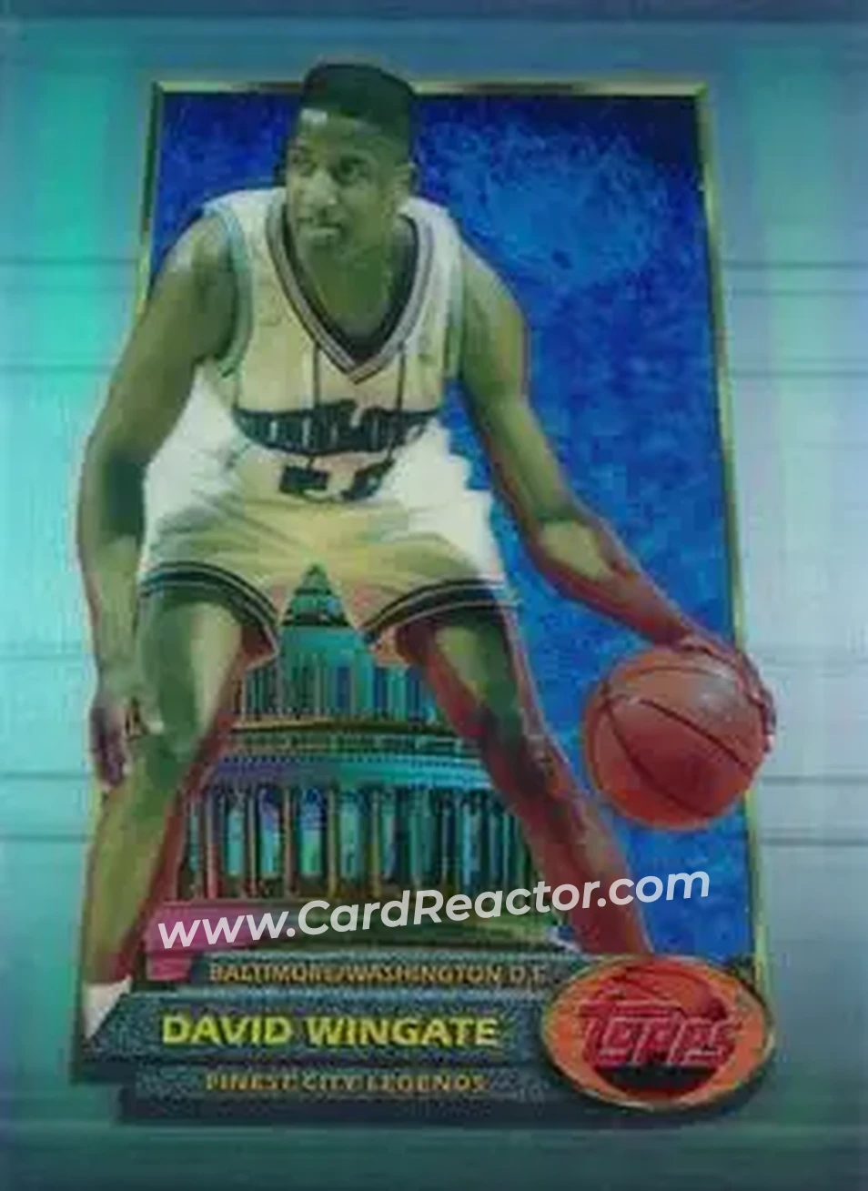 1994-95 Finest - Refractors #53 - David Wingate - Charlotte Hornets - Front 1994-95 Finest - Refractors #53 - David Wingate - Charlotte Hornets - Front