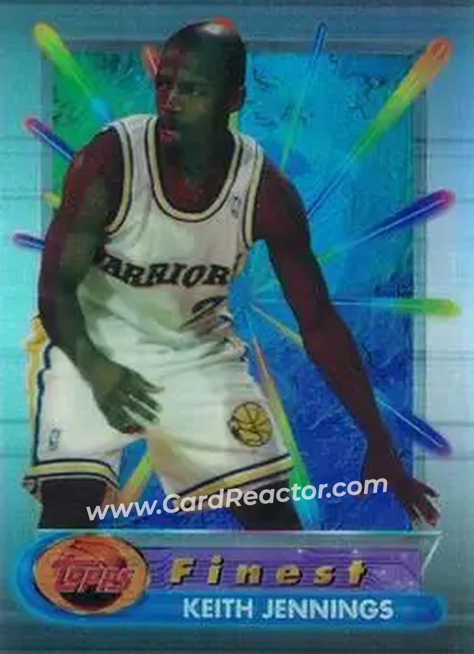 1994-95 Finest - Refractors #56 - Keith Jennings - Golden State Warriors - Front 1994-95 Finest - Refractors #56 - Keith Jennings - Golden State Warriors - Front