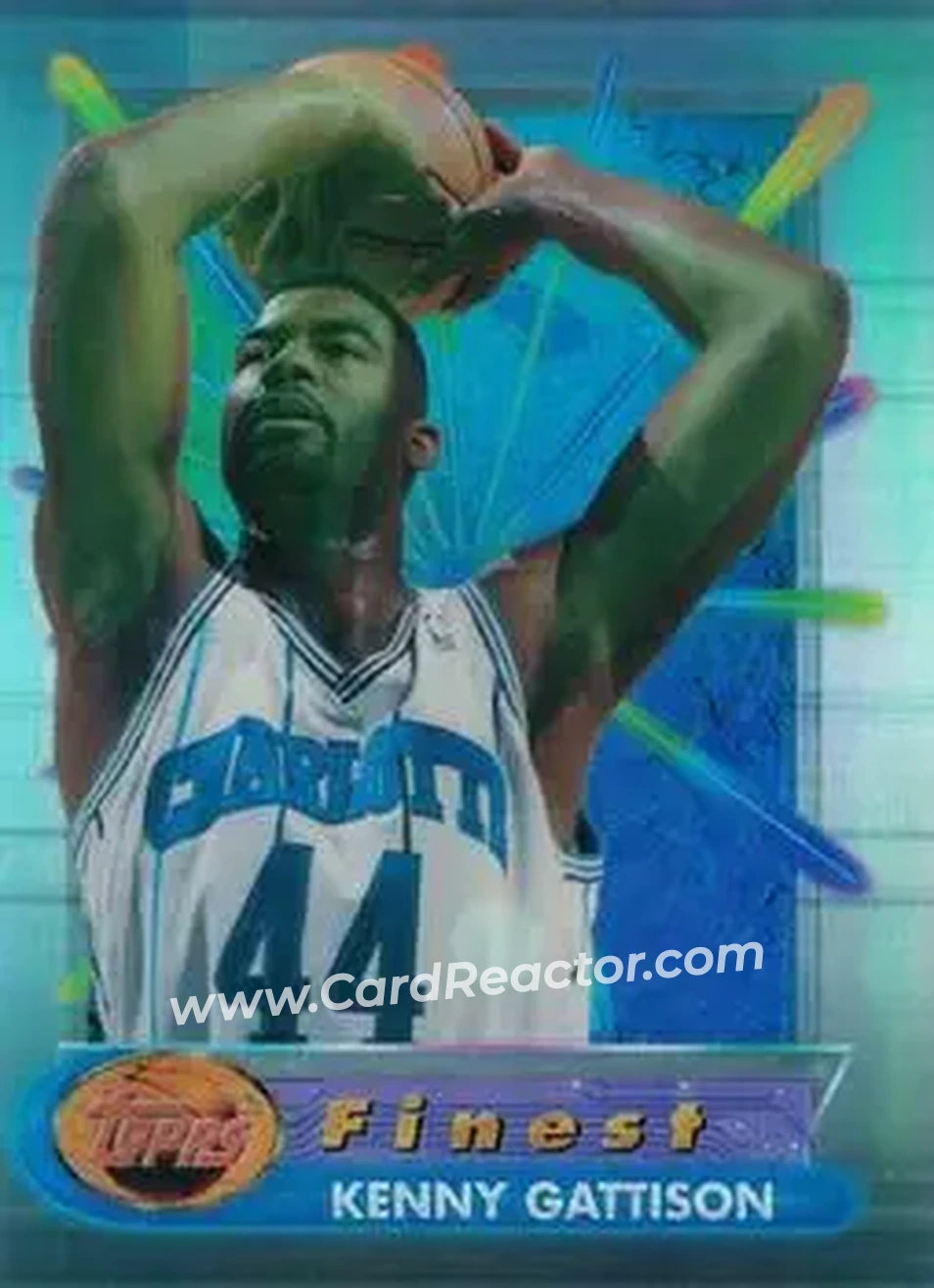 1994-95 Finest - Refractors #57 - Kenny Gattison - Charlotte Hornets - Front