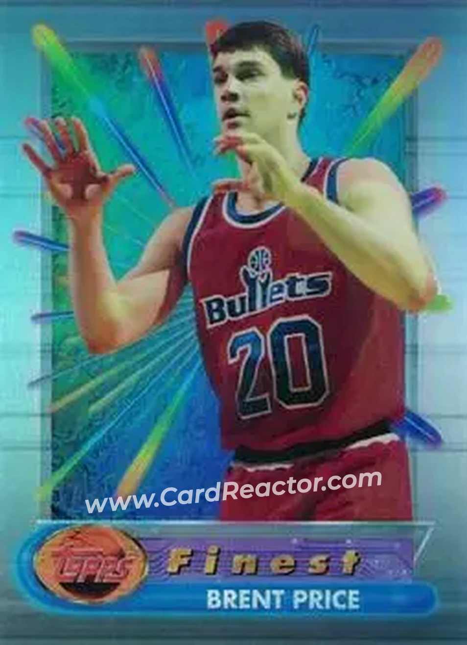 1994-95 Finest - Refractors #58 - Brent Price - Washington Bullets - Front