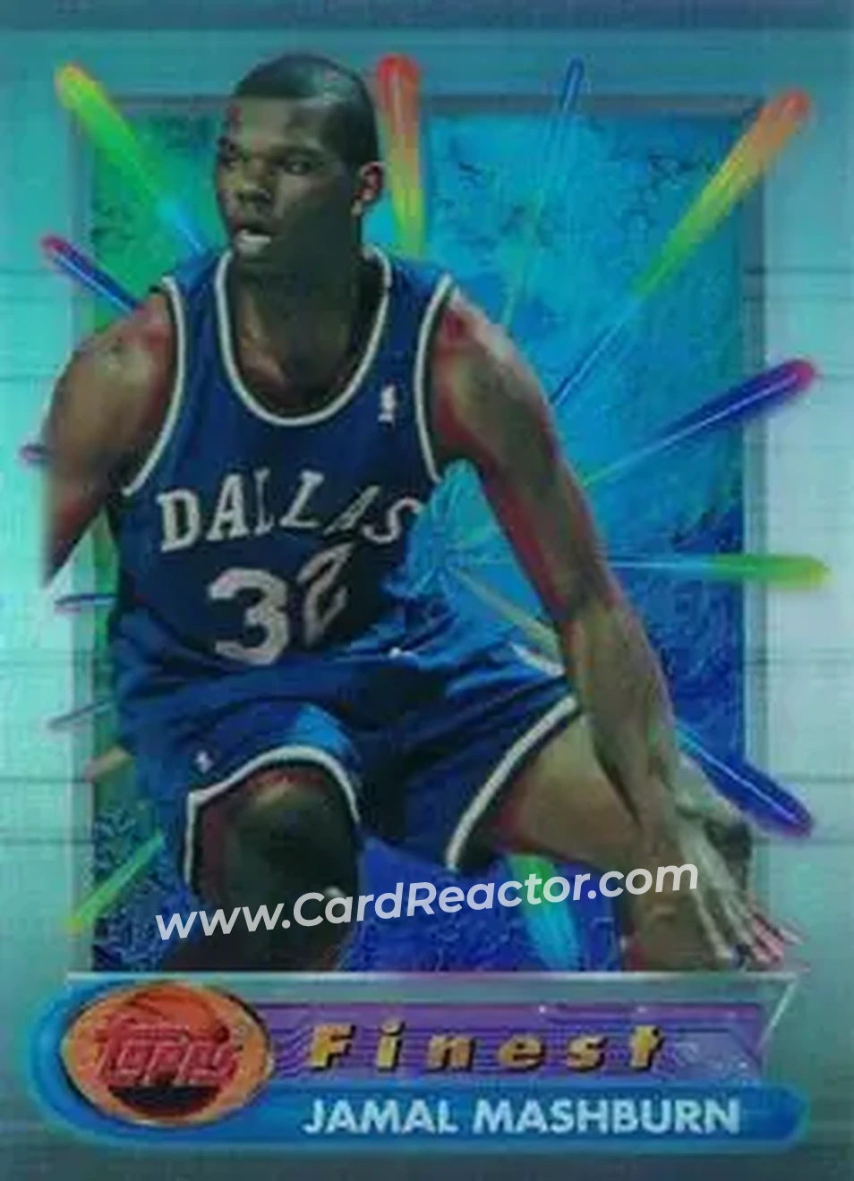 1994-95 Finest - Refractors #60 - Jamal Mashburn - Dallas Mavericks - Front 1994-95 Finest - Refractors #60 - Jamal Mashburn - Dallas Mavericks - Front