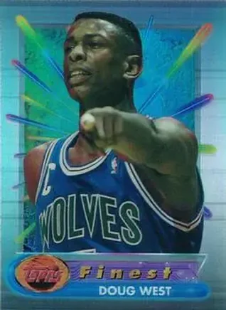 1994-95 Finest - Refractors #61 - Doug West - Minnesota Timberwolves