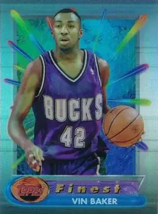 1994-95 Finest - Refractors #66 - Vin Baker - Milwaukee Bucks