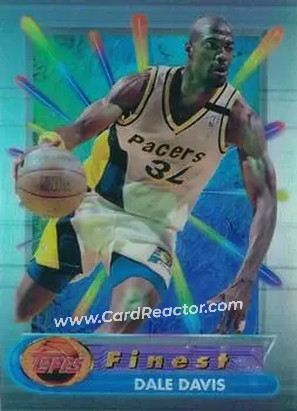 1994-95 Finest - Refractors #68 - Dale Davis - Indiana Pacers - Front