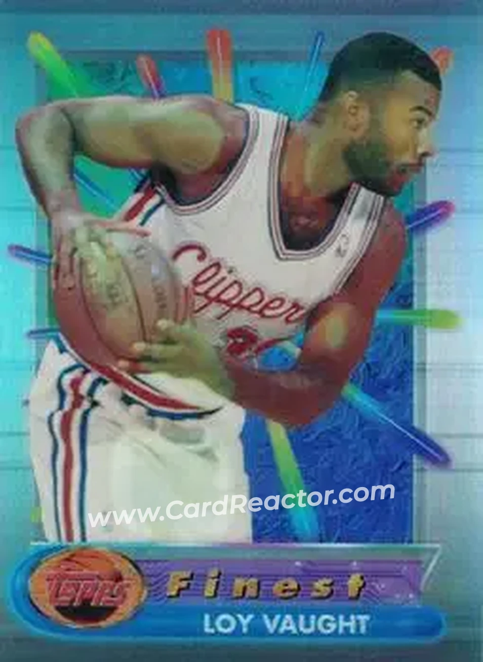 1994-95 Finest - Refractors #74 - Loy Vaught - Los Angeles Clippers - Front 1994-95 Finest - Refractors #74 - Loy Vaught - Los Angeles Clippers - Front