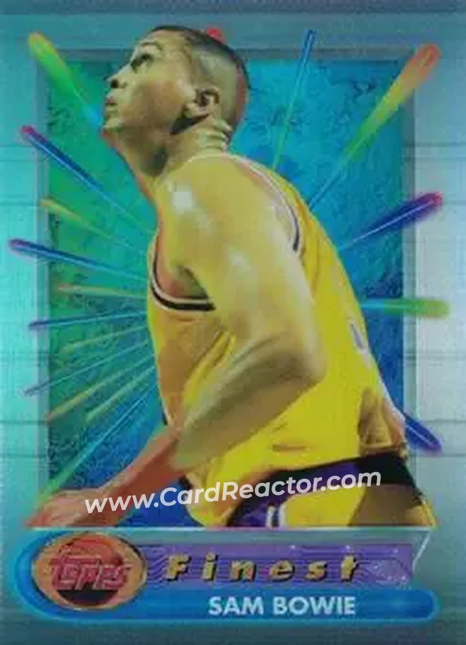 1994-95 Finest - Refractors #76 - Sam Bowie - Los Angeles Lakers - Front 1994-95 Finest - Refractors #76 - Sam Bowie - Los Angeles Lakers - Front