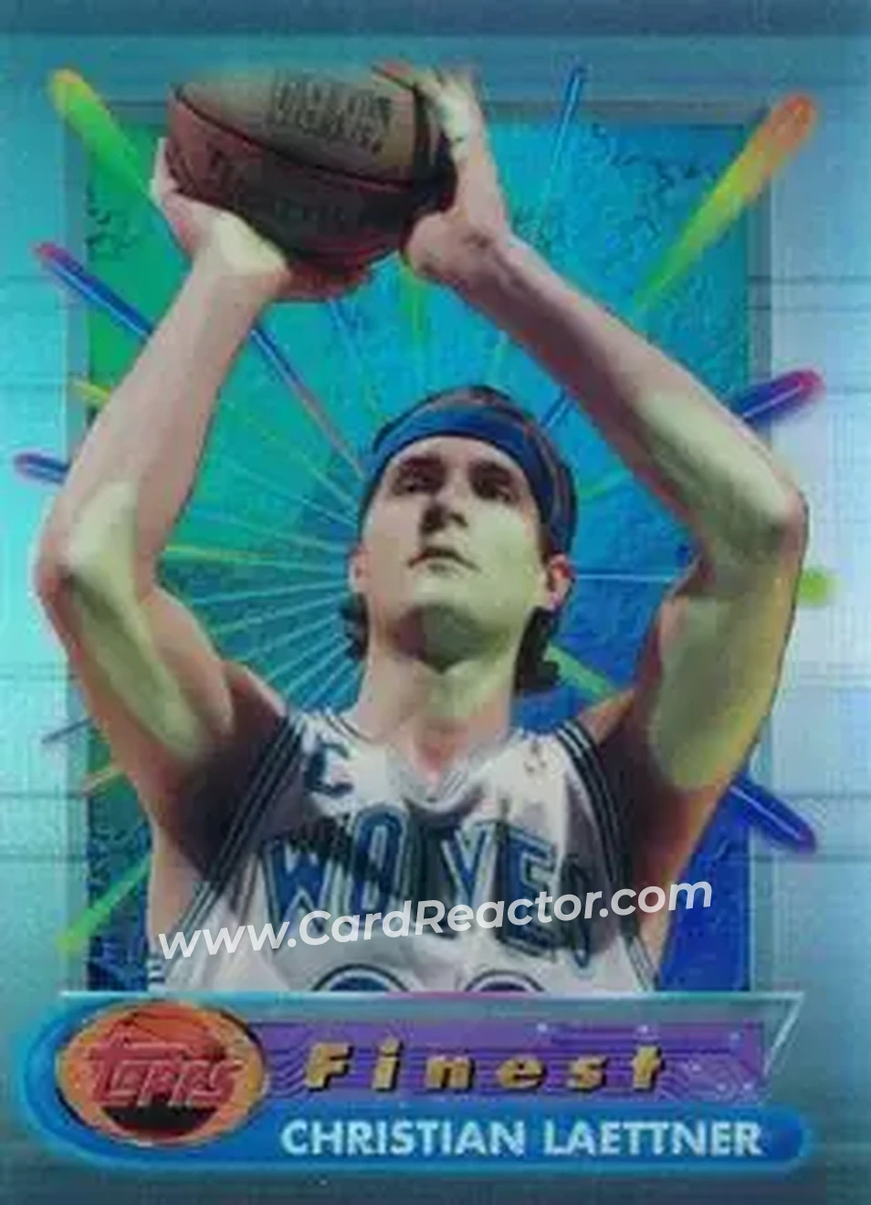 1994-95 Finest - Refractors #80 - Christian Laettner - Minnesota Timberwolves - Front