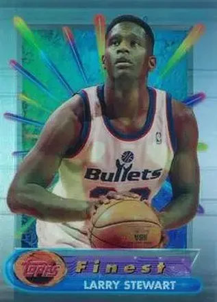 1994-95 Finest - Refractors #86 - Larry Stewart - Washington Bullets
