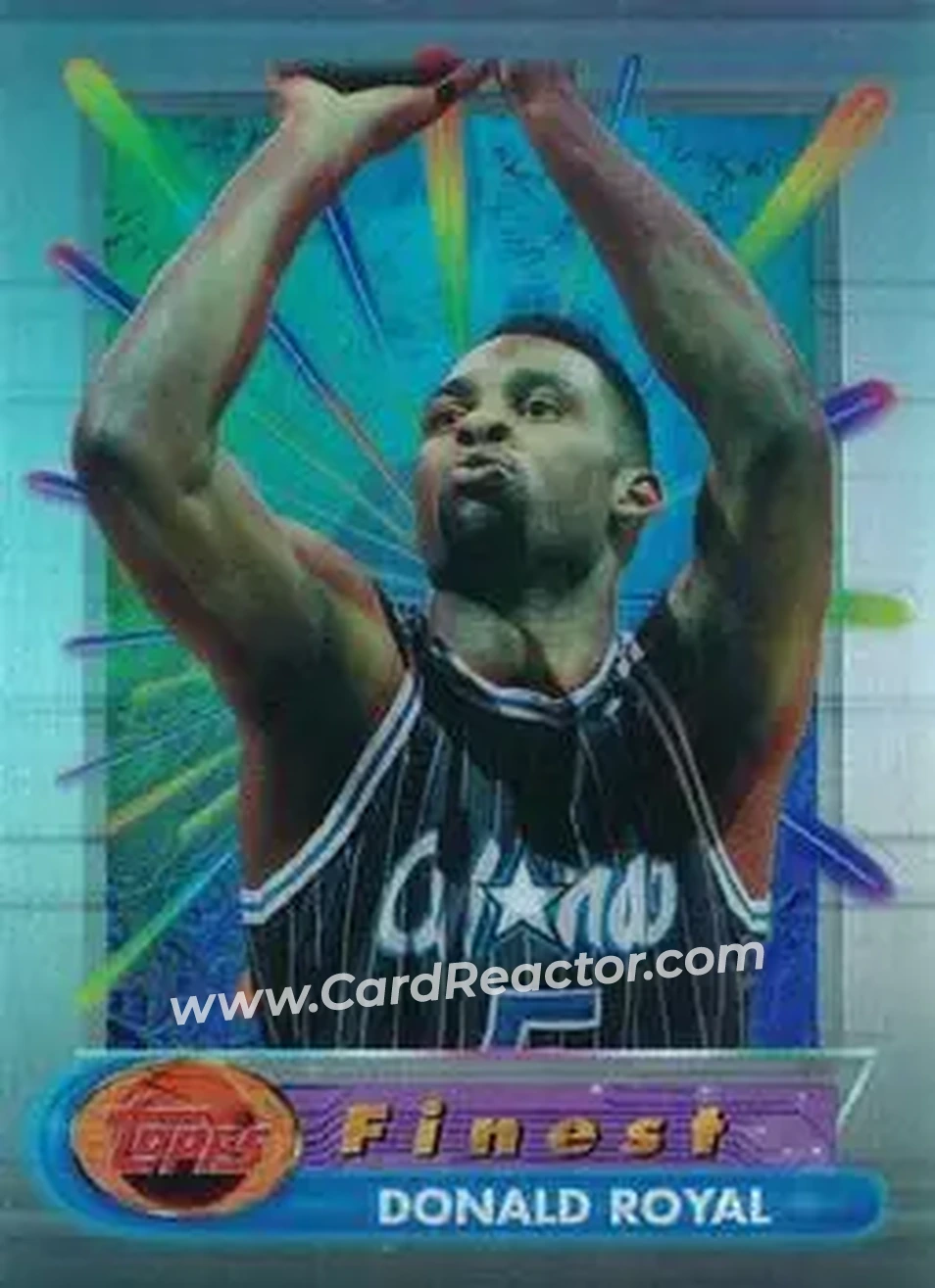 1994-95 Finest - Refractors #87 - Donald Royal - Orlando Magic - Front 1994-95 Finest - Refractors #87 - Donald Royal - Orlando Magic - Front