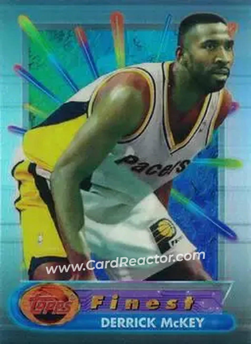 1994-95 Finest - Refractors #90 - Derrick McKey - Indiana Pacers - Front