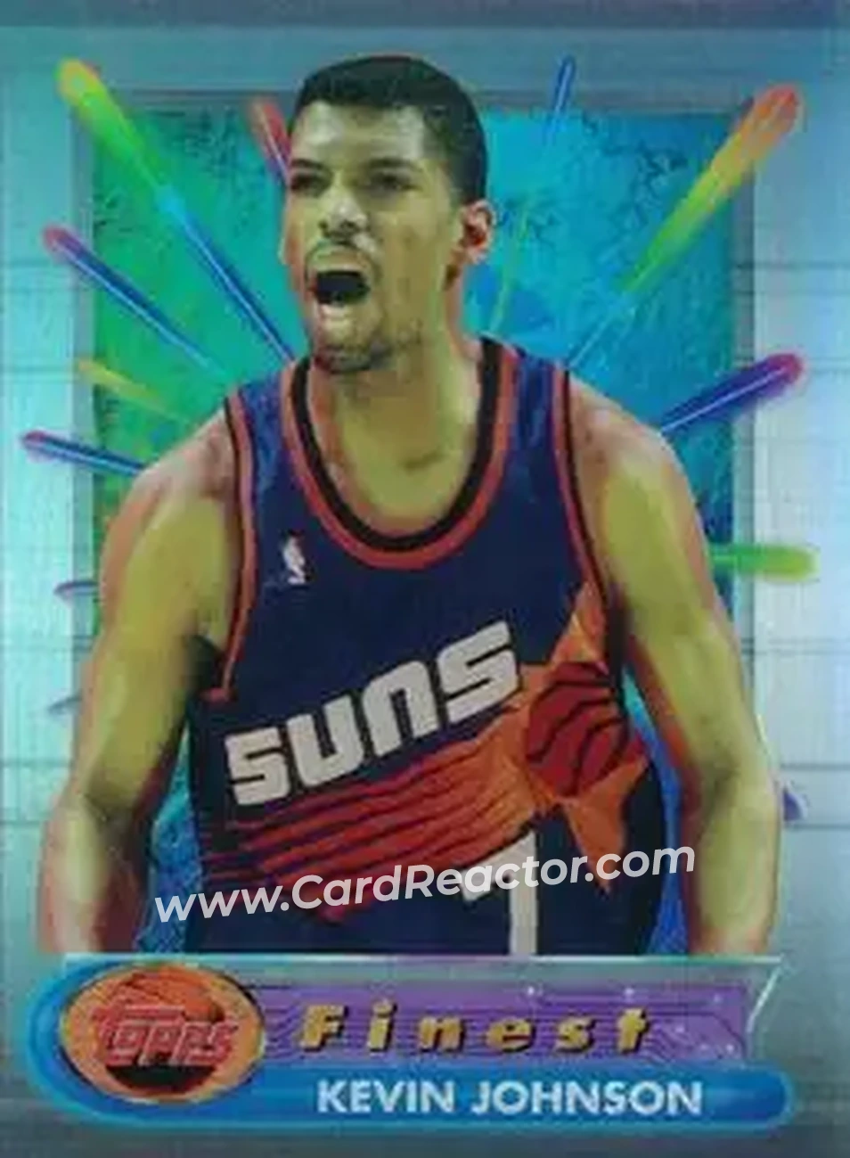 1994-95 Finest - Refractors #91 - Kevin Johnson - Phoenix Suns - Front