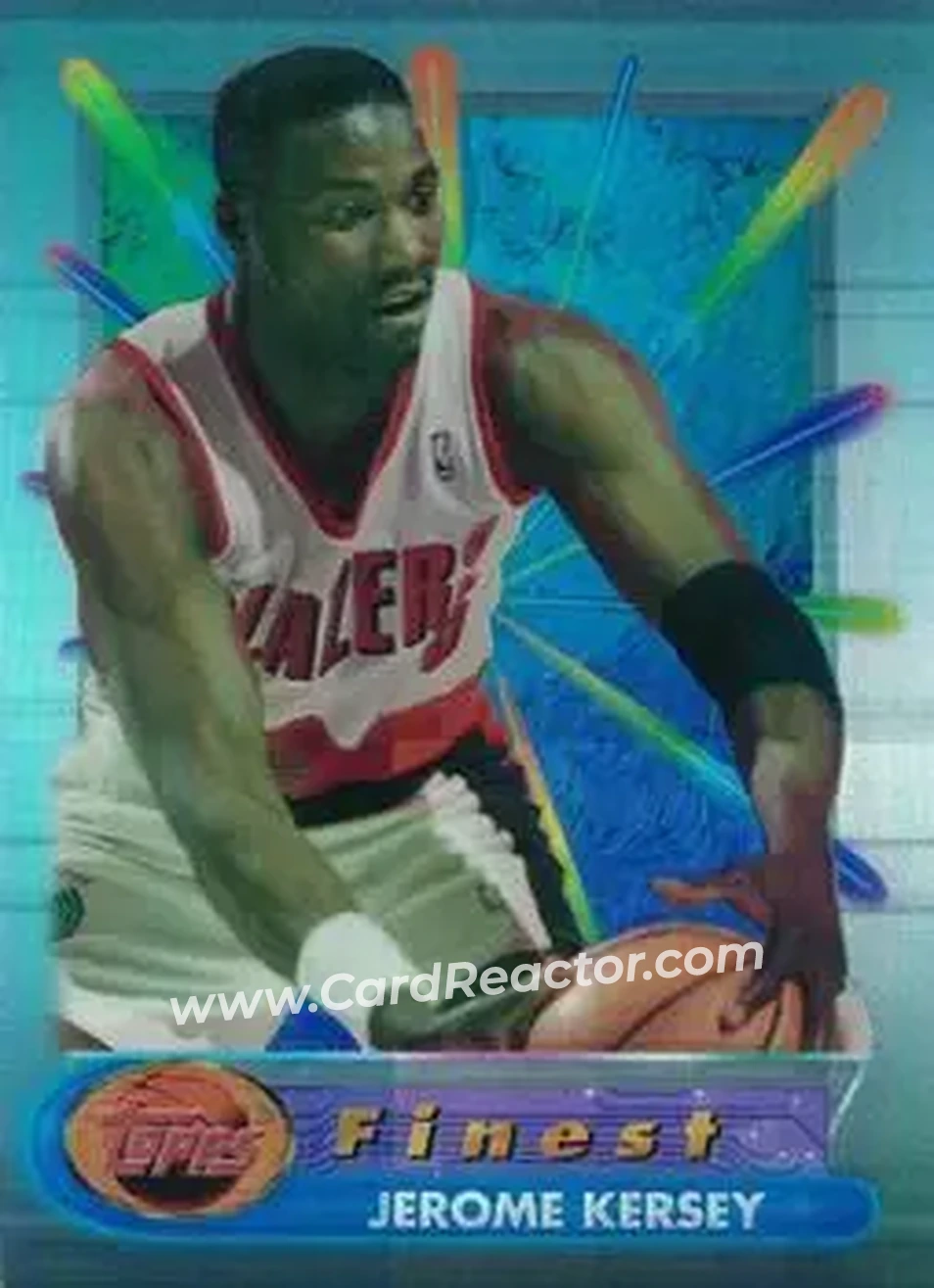 1994-95 Finest - Refractors #93 - Jerome Kersey - Portland Trail Blazers - Front 1994-95 Finest - Refractors #93 - Jerome Kersey - Portland Trail Blazers - Front
