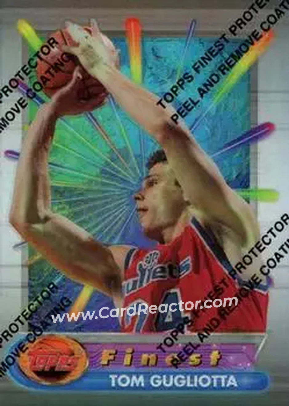 1994-95 Finest - Refractors #95 - Tom Gugliotta - Washington Bullets - Front 1994-95 Finest - Refractors #95 - Tom Gugliotta - Washington Bullets - Front