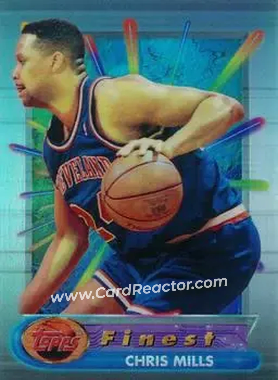 1994-95 Finest - Refractors #98 - Chris Mills - Cleveland Cavaliers - Front 1994-95 Finest - Refractors #98 - Chris Mills - Cleveland Cavaliers - Front