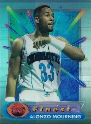 1994-95 Finest - Refractors #100 - Alonzo Mourning - Charlotte Hornets