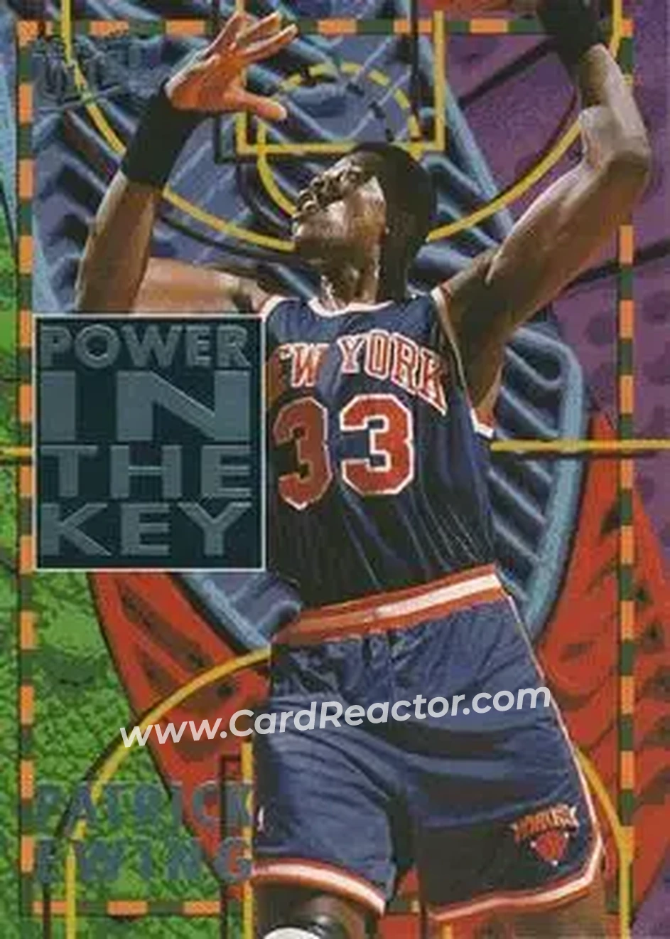 1994-95 Ultra - Power in the Key #2 - Patrick Ewing - New York Knicks - Front