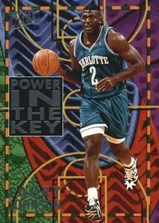 1994-95 Ultra - Power in the Key #4 - Larry Johnson - Charlotte Hornets