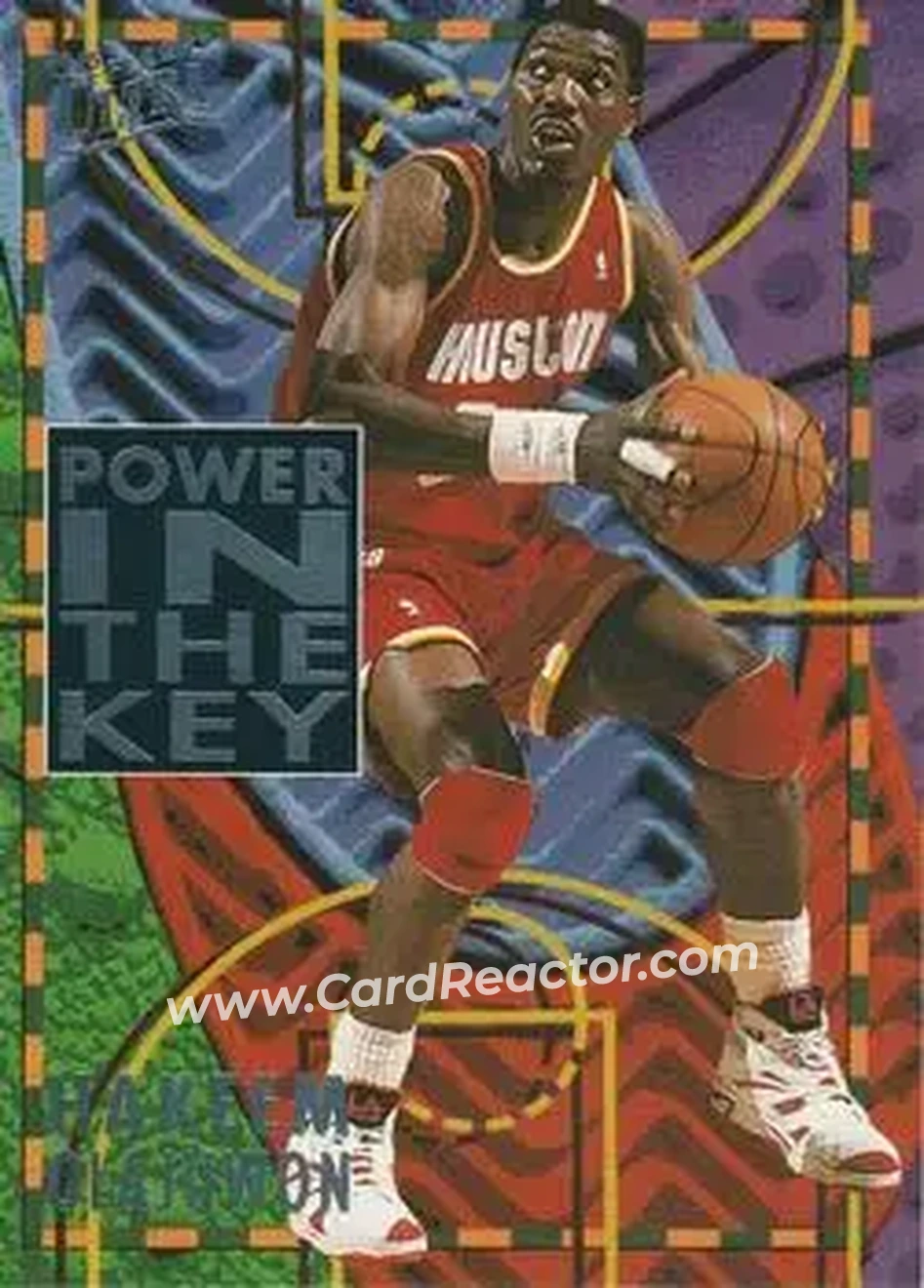 1994-95 Ultra - Power in the Key #6 - Hakeem Olajuwon - Houston Rockets - Front