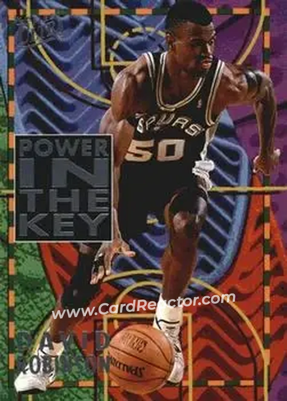 1994-95 Ultra - Power in the Key #8 - David Robinson - San Antonio Spurs - Front