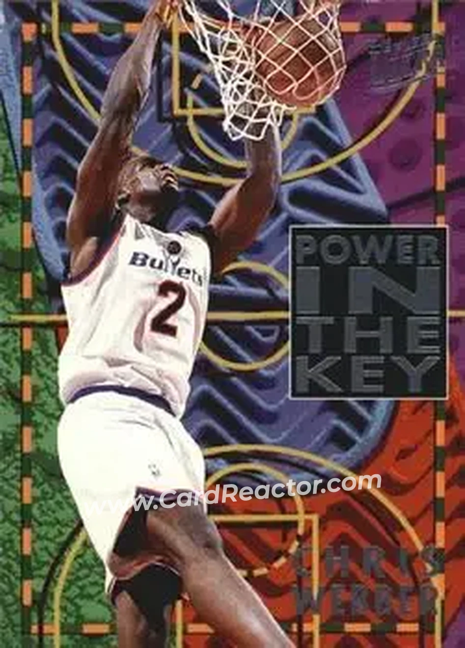1994-95 Ultra - Power in the Key #9 - Chris Webber - Washington Bullets - Front