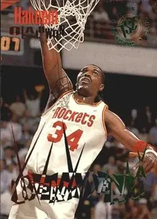 1994-95 Stadium Club - Beam Team #10 - Hakeem Olajuwon - Houston Rockets