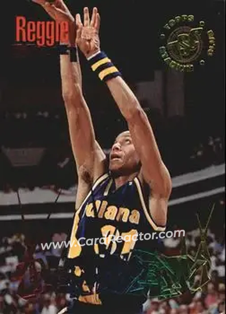 1994-95 Stadium Club - Beam Team #11 - Reggie Miller - Indiana Pacers - Front 1994-95 Stadium Club - Beam Team #11 - Reggie Miller - Indiana Pacers - Front