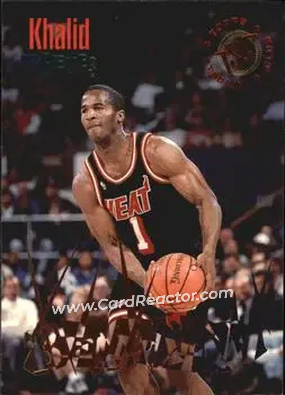 1994-95 Stadium Club - Beam Team #14 - Khalid Reeves - Miami Heat - Front 1994-95 Stadium Club - Beam Team #14 - Khalid Reeves - Miami Heat - Front