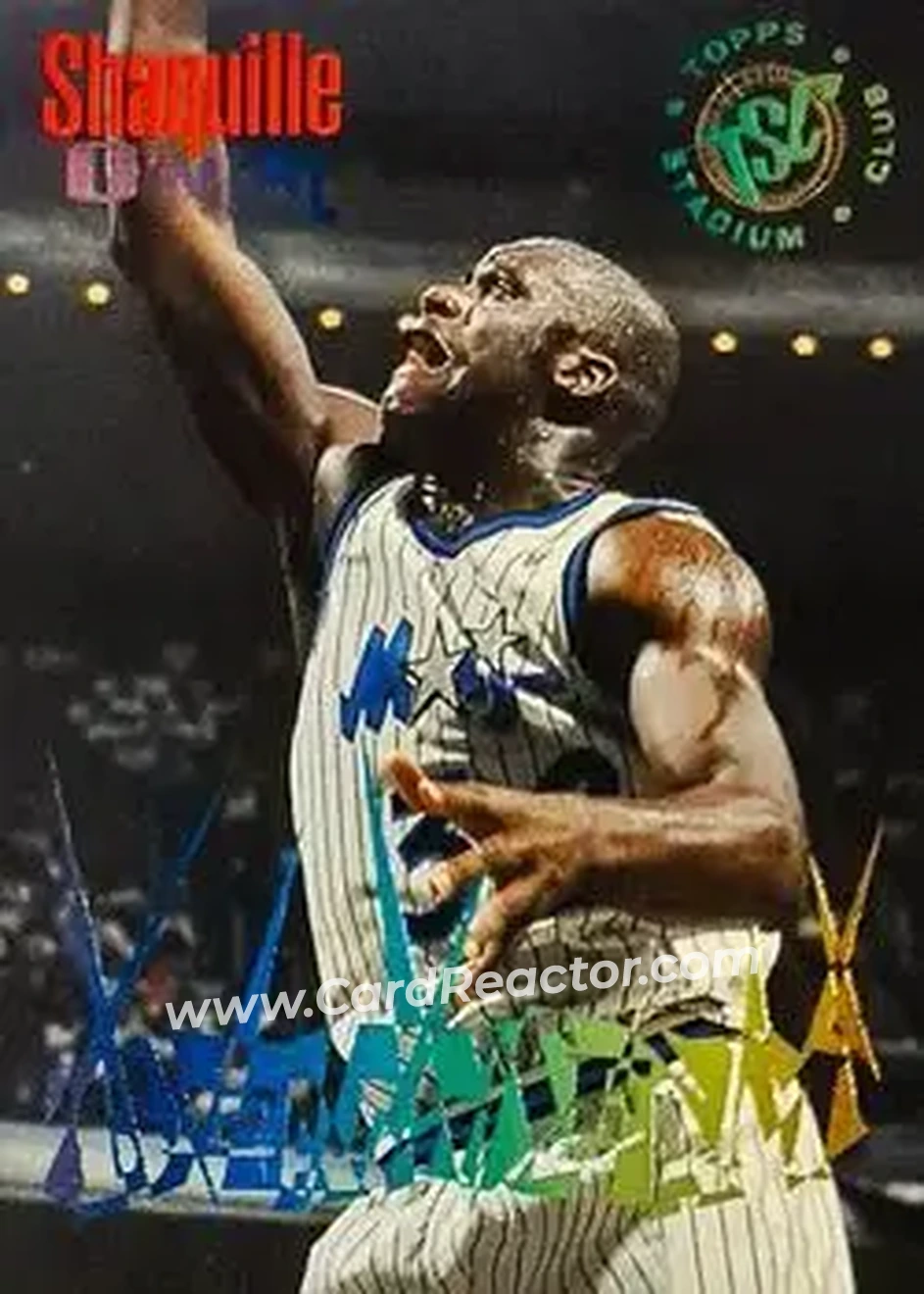 1994-95 Stadium Club - Beam Team #19 - Shaquille O'Neal - Orlando Magic - Front 1994-95 Stadium Club - Beam Team #19 - Shaquille O'Neal - Orlando Magic - Front