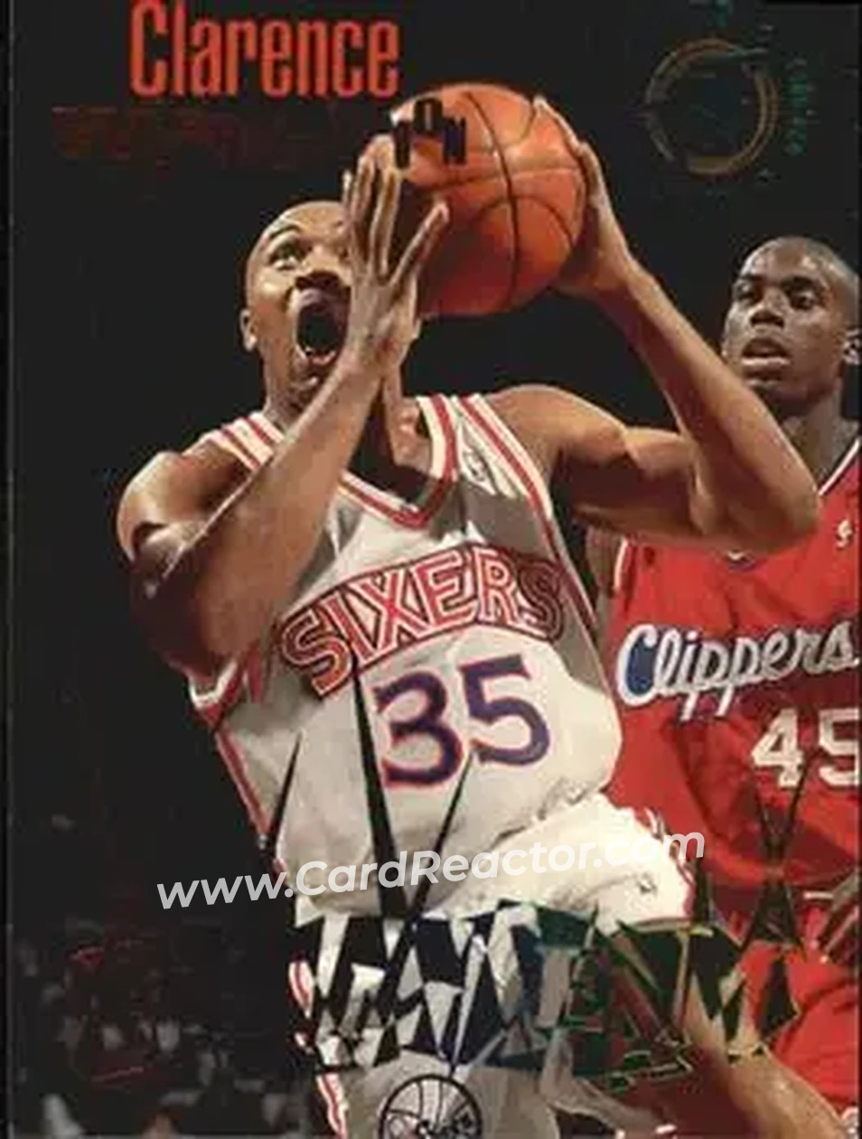 1994-95 Stadium Club - Beam Team #20 - Clarence Weatherspoon - Philadelphia 76ers - Front 1994-95 Stadium Club - Beam Team #20 - Clarence Weatherspoon - Philadelphia 76ers - Front