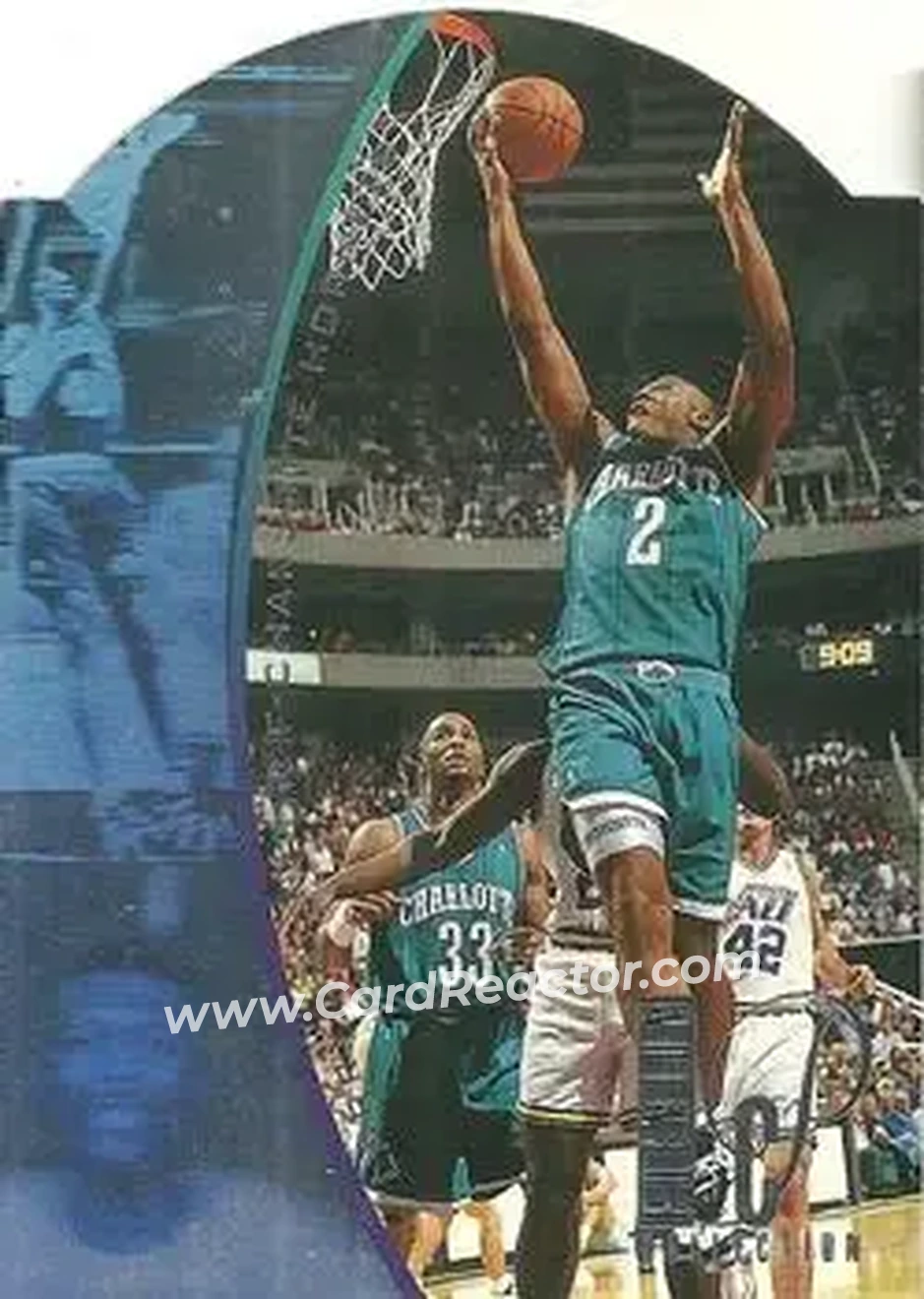 1994-95 SP - Holoviews Die Cut #DPC3 - Larry Johnson - Charlotte Hornets - Front 1994-95 SP - Holoviews Die Cut #DPC3 - Larry Johnson - Charlotte Hornets - Front