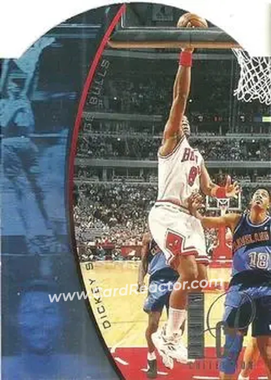 1994-95 SP - Holoviews Die Cut #DPC4 - Dickey Simpkins - Chicago Bulls - Front