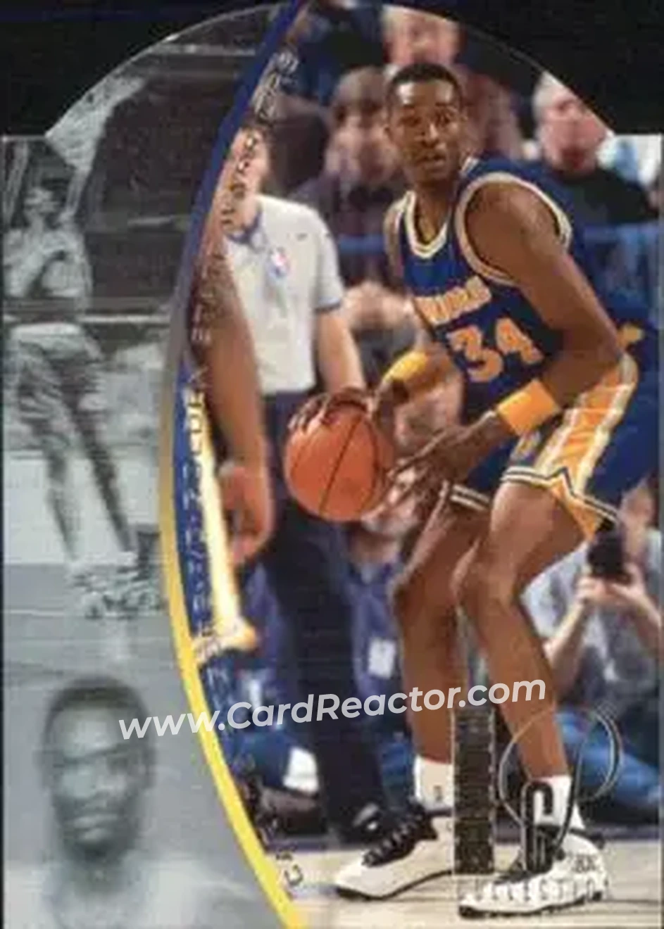 1994-95 SP - Holoviews Die Cut #DPC7 - Carlos Rogers - Golden State Warriors - Front
